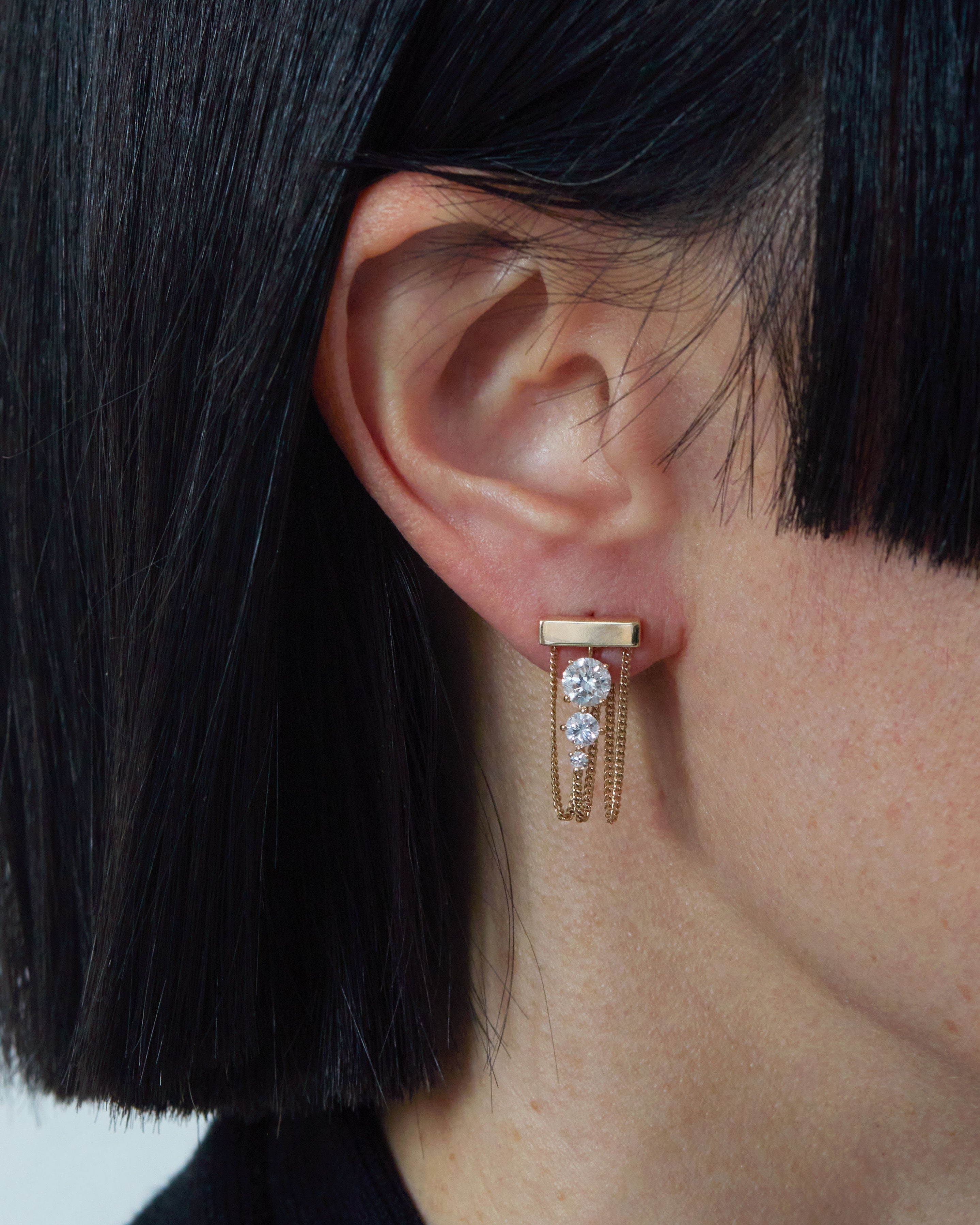 Levitate  Diamond Trio Earrings