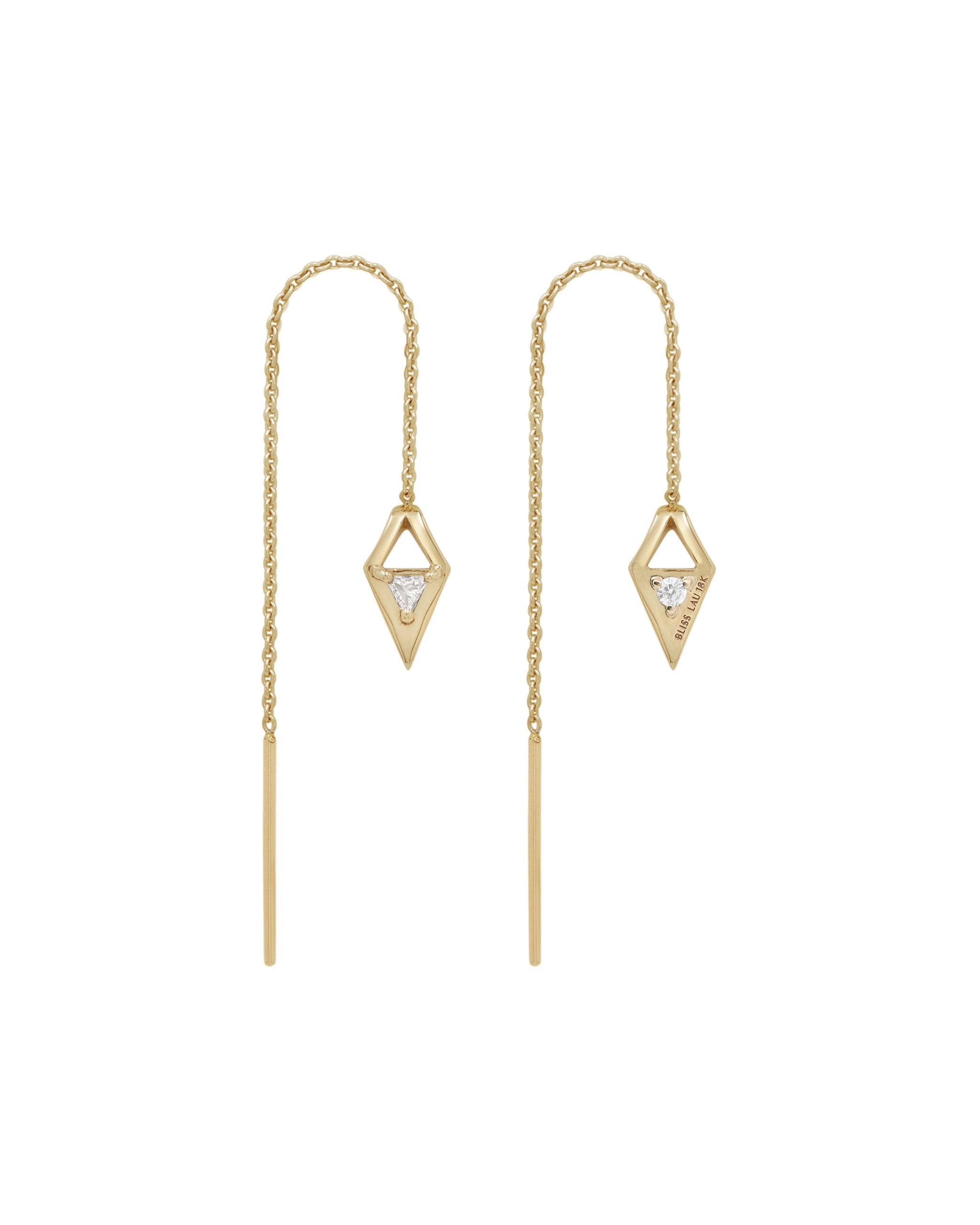 Reflection Threader Earrings Lab Diamond