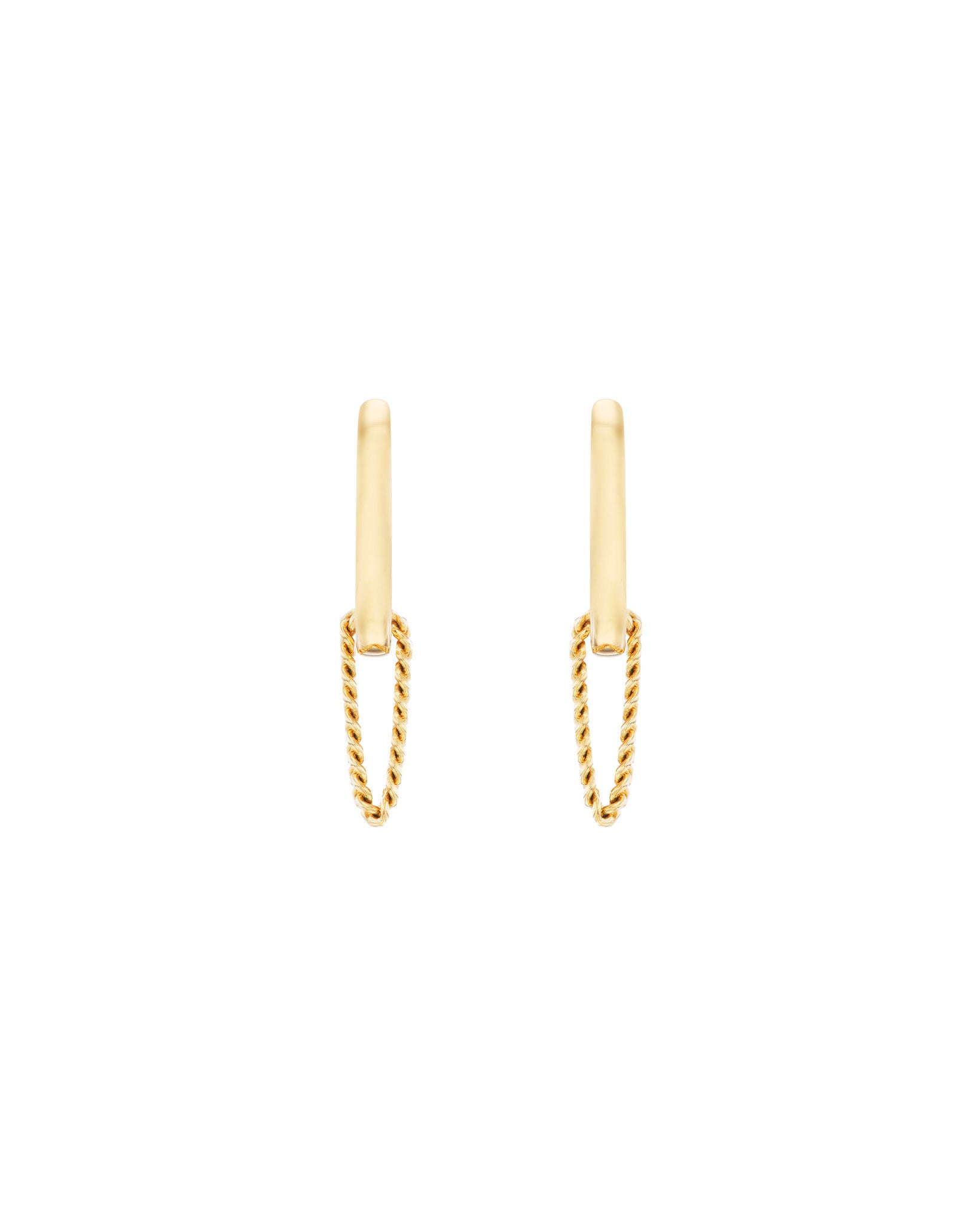 Nuance Chain Huggie Earring 18k Gold