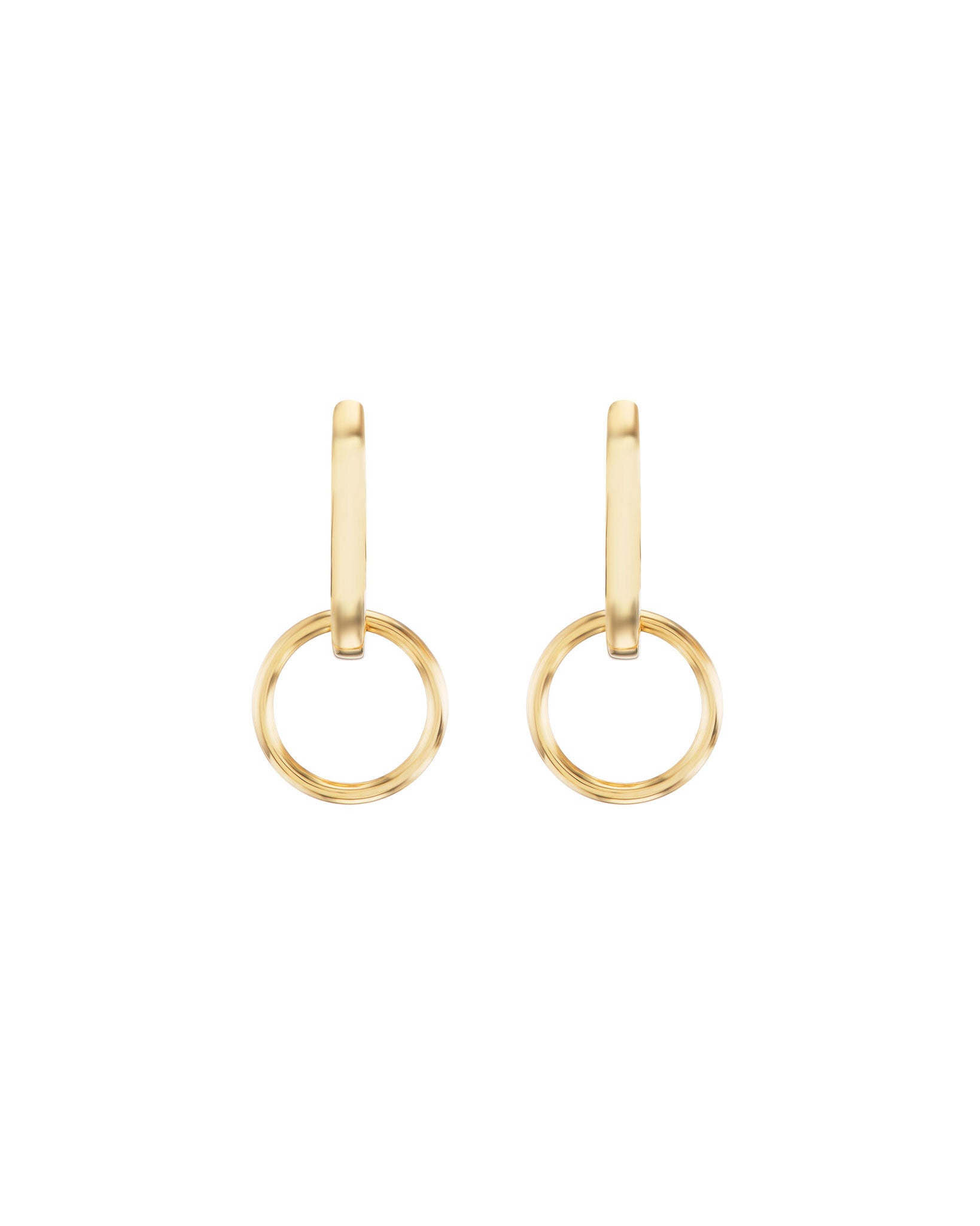 Nuance Hoop Huggie Earring 18k Gold