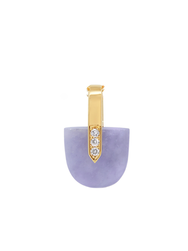 Brevity Pavé Mayan Lavender Jade Pendant