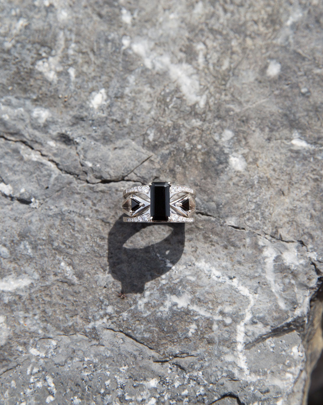 Mirage + Reflection Ring Set Black Spinel