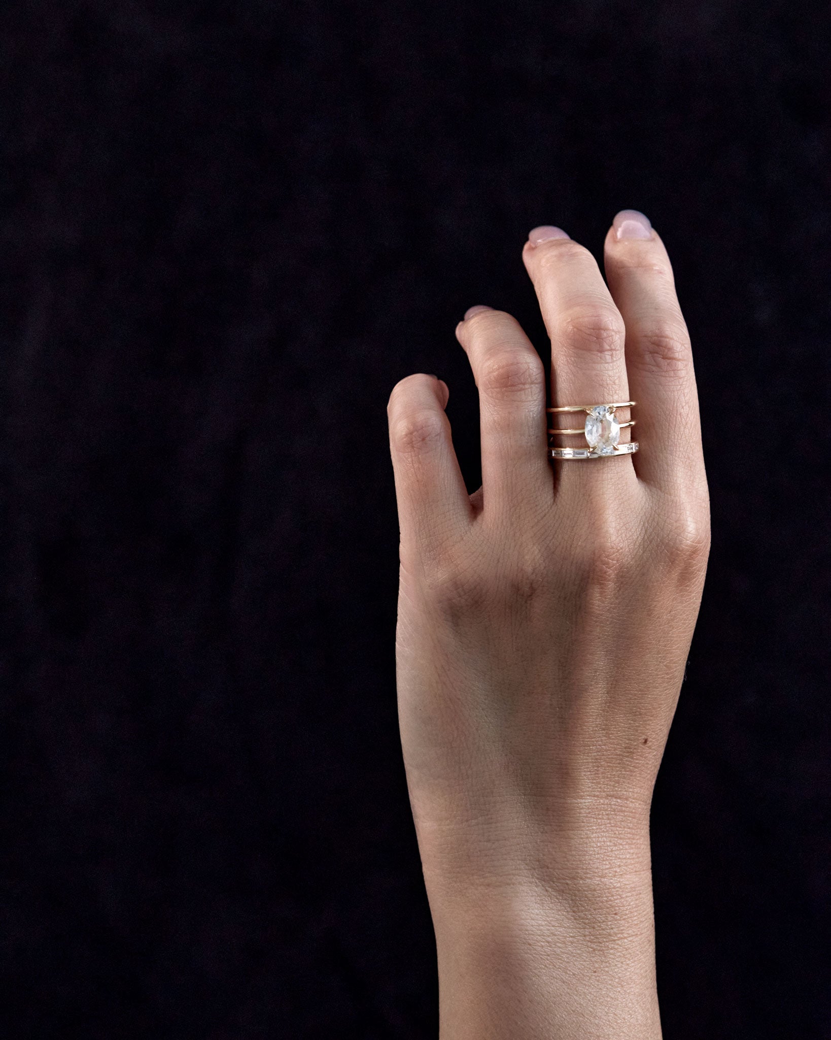 Poetic + Cascade Ring Set