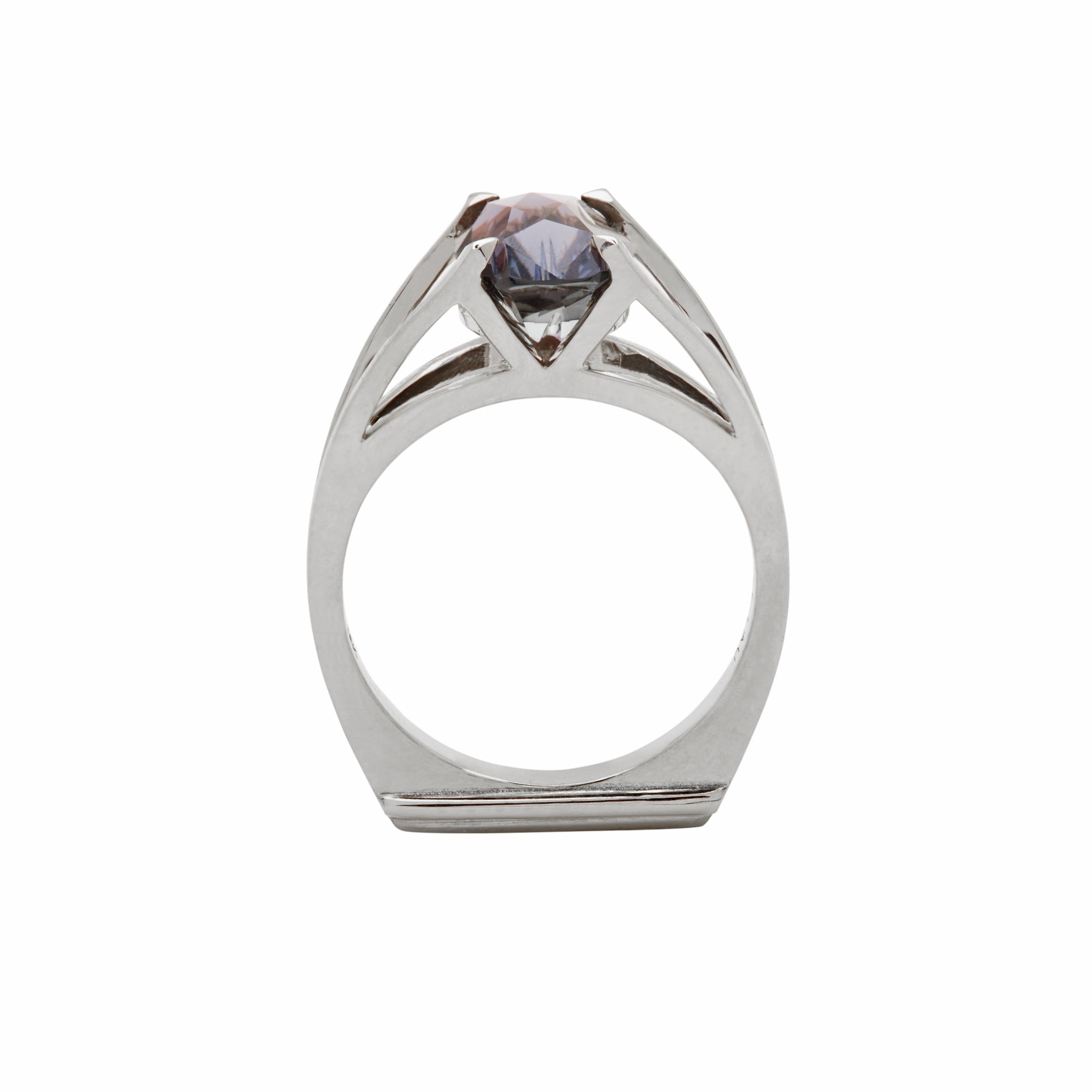 Centered Ring White Gold