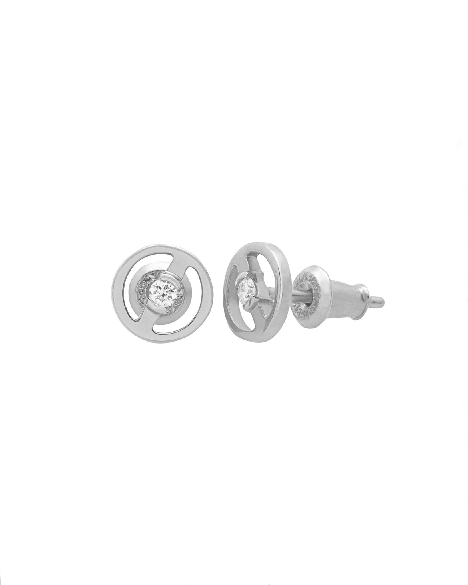 Harmonious Stud 14K Recycled White Gold