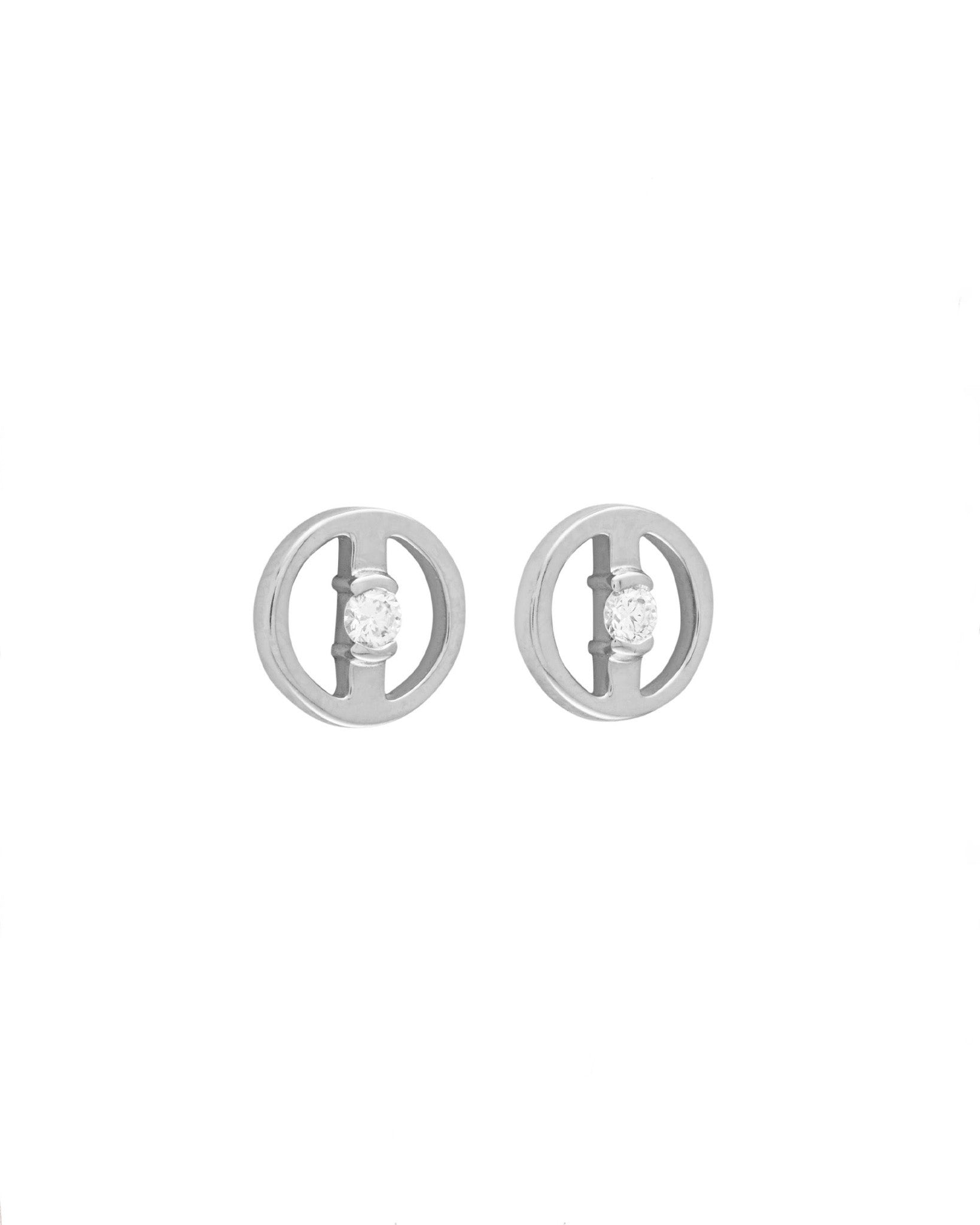 Harmonious Stud 14K Recycled White Gold