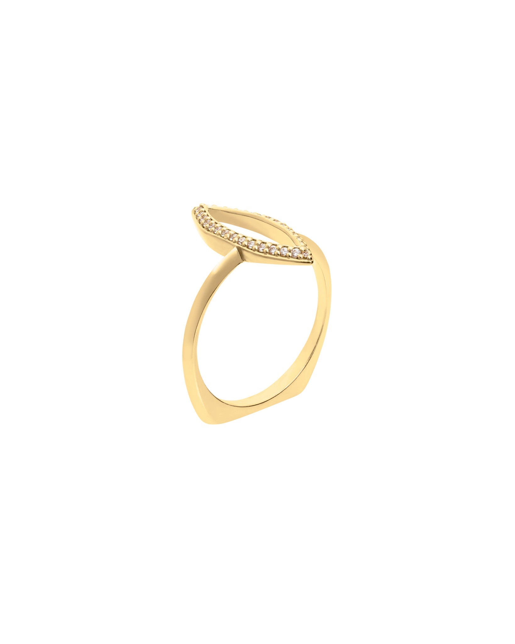 Bliss Lau Yellow Gold and Diamond halo ring