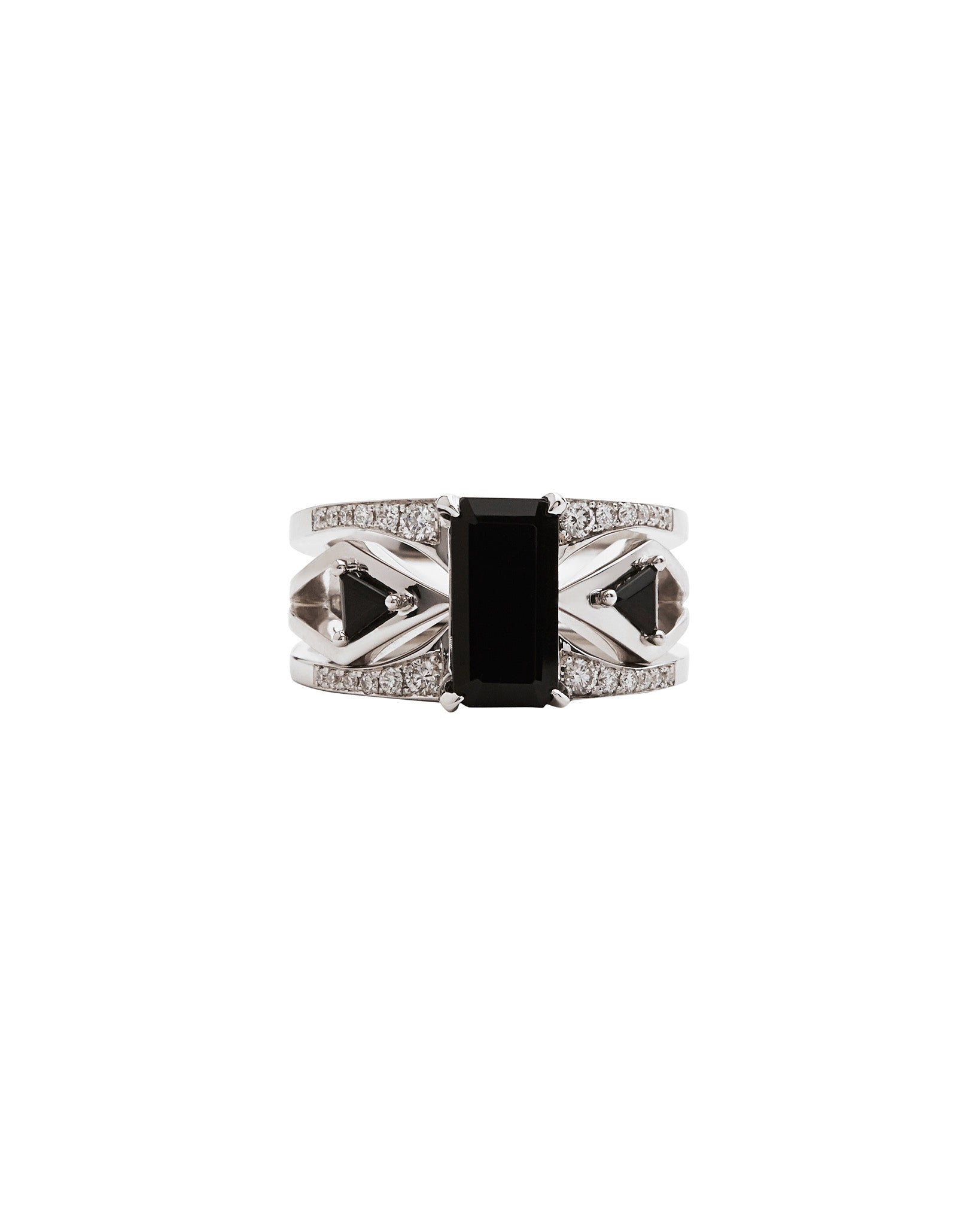 Mirage + Reflection Ring Set Black Spinel