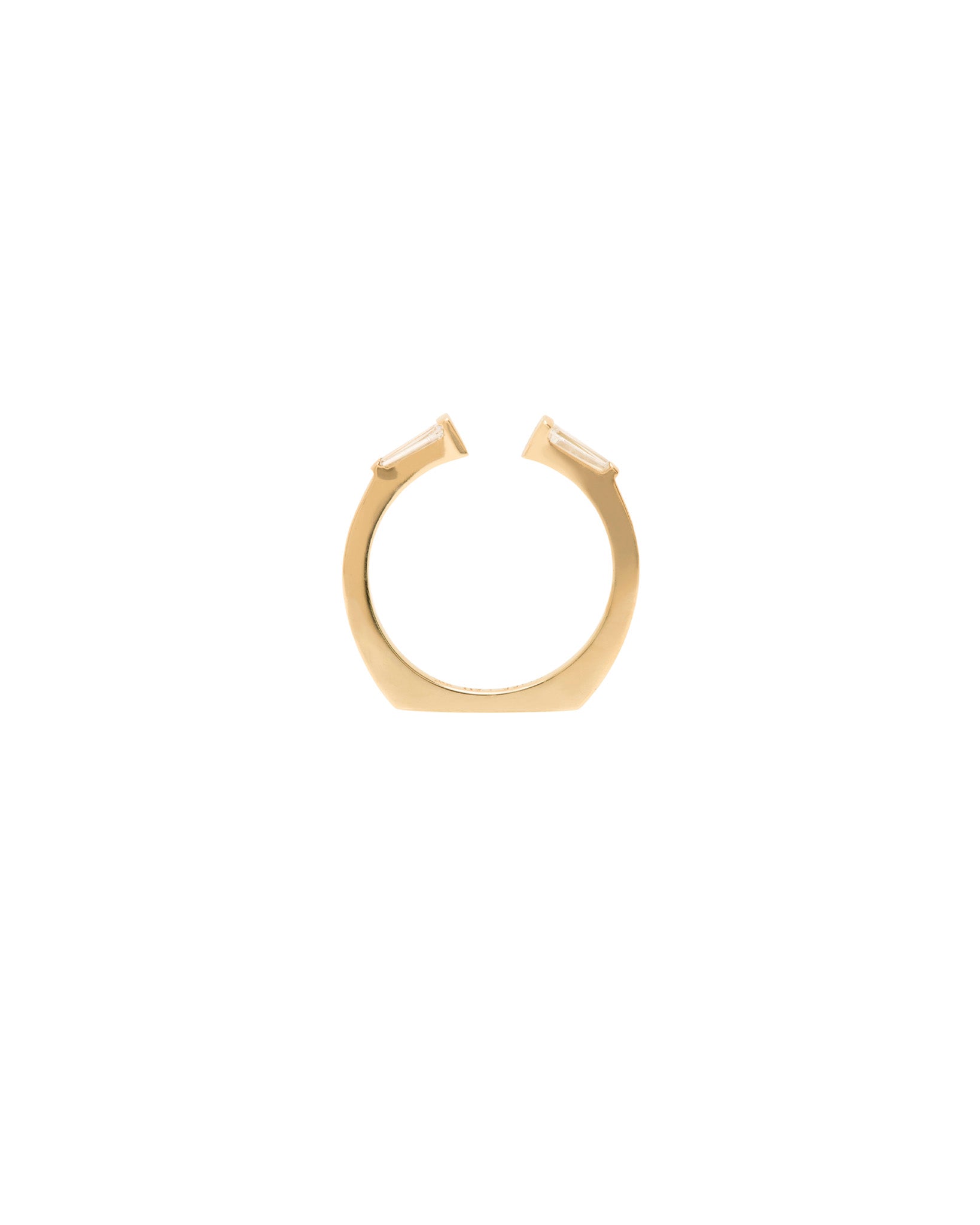 Perspective Band Top VIew Gold and diamonds