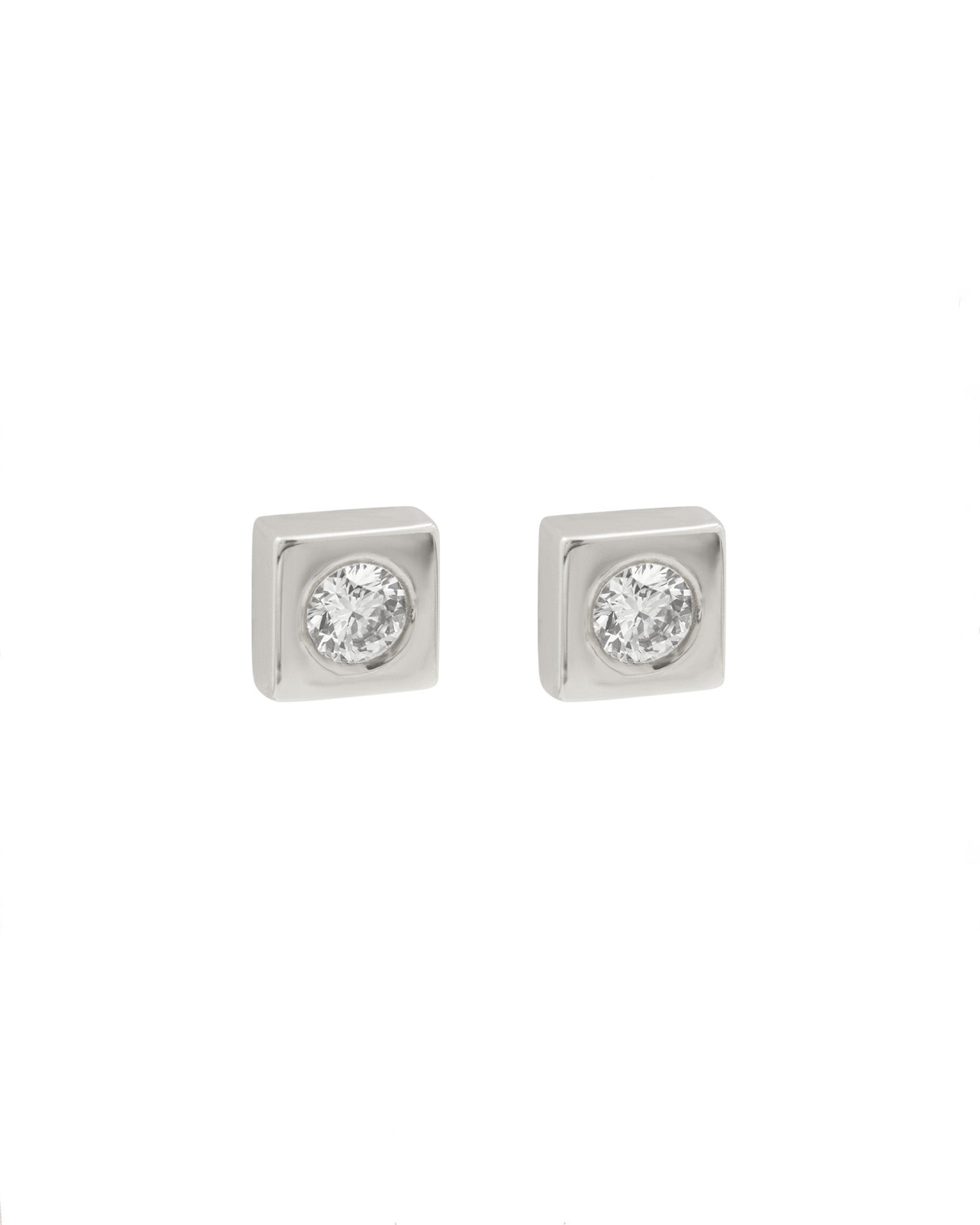 Rain Stud White Gold